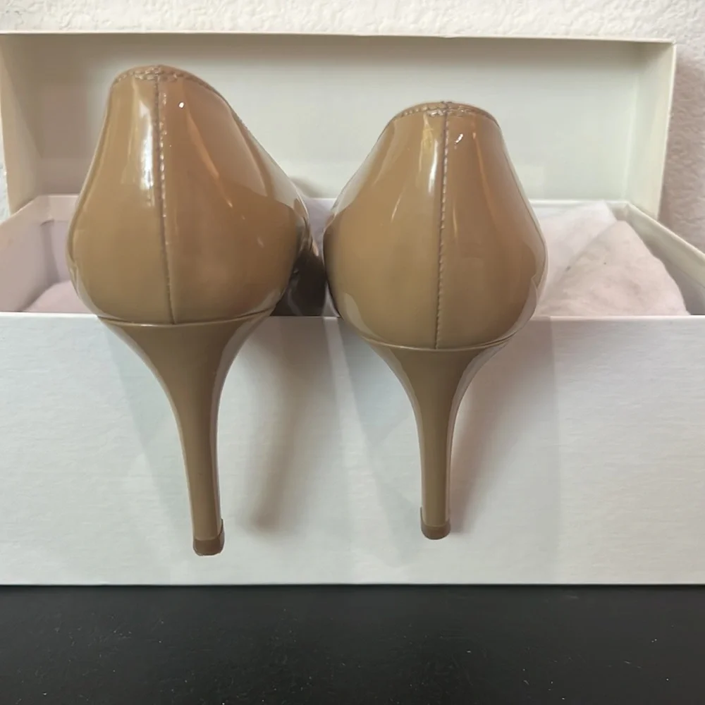 LK Bennett Shilo Taupe Patent Heels - Picture 5 of 16